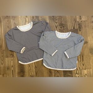 Two striped long-sleeved shirts